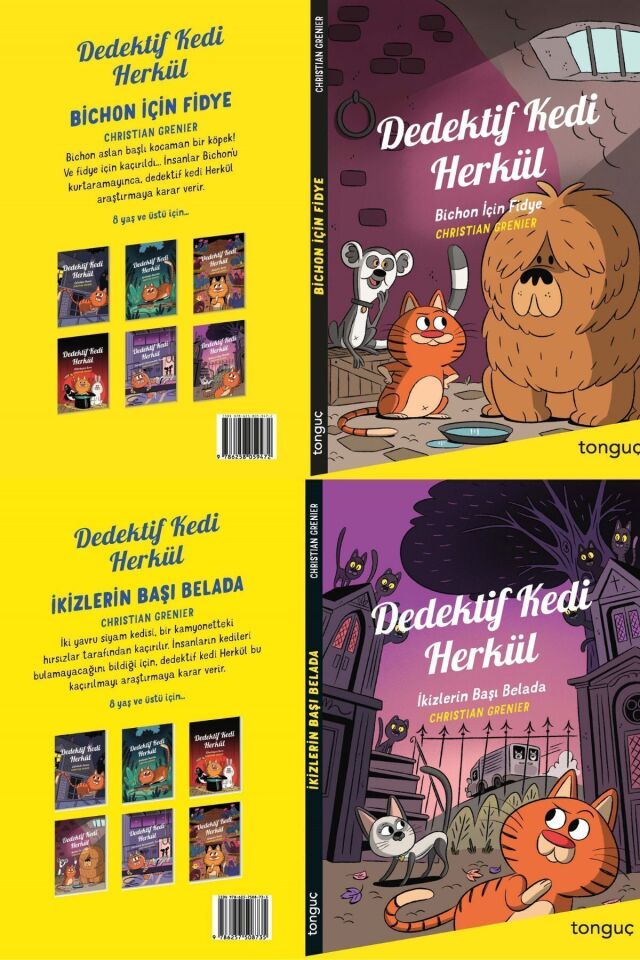 Dedektif Kedi Herkül ün Maceraları 7 Kitaplık Dev Set (672 Sayfa) Çok Beğenilen Çocuk Kitapları