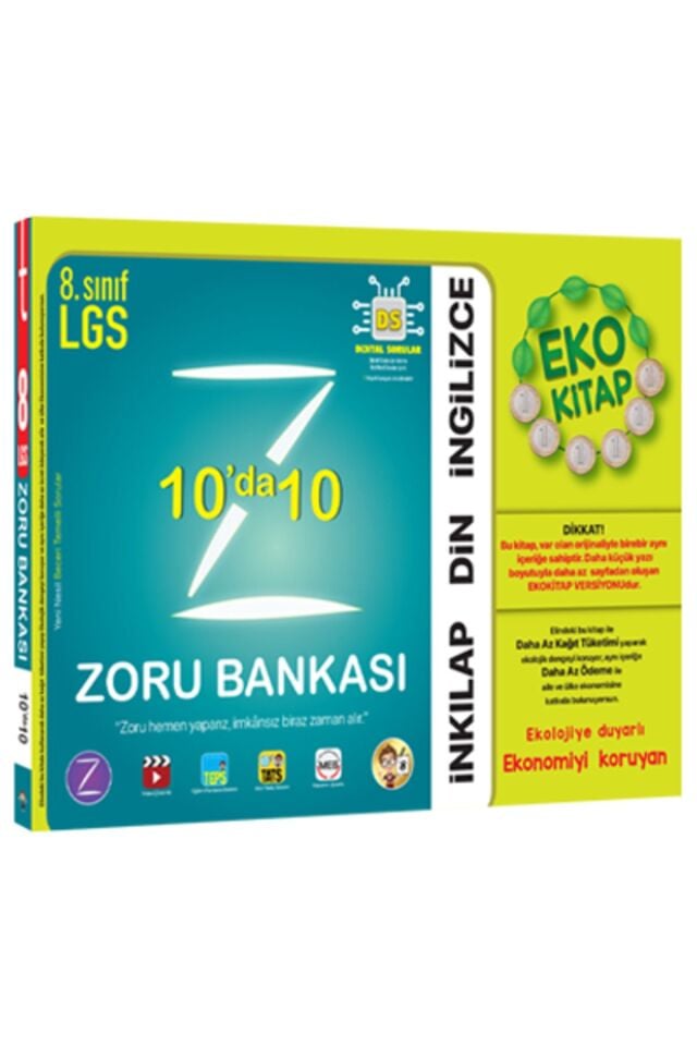 Tonguç 8. Sınıf Lgs 10 Da 10 Zoru Eko Soru Bankası Inkılap Ingilizce Din