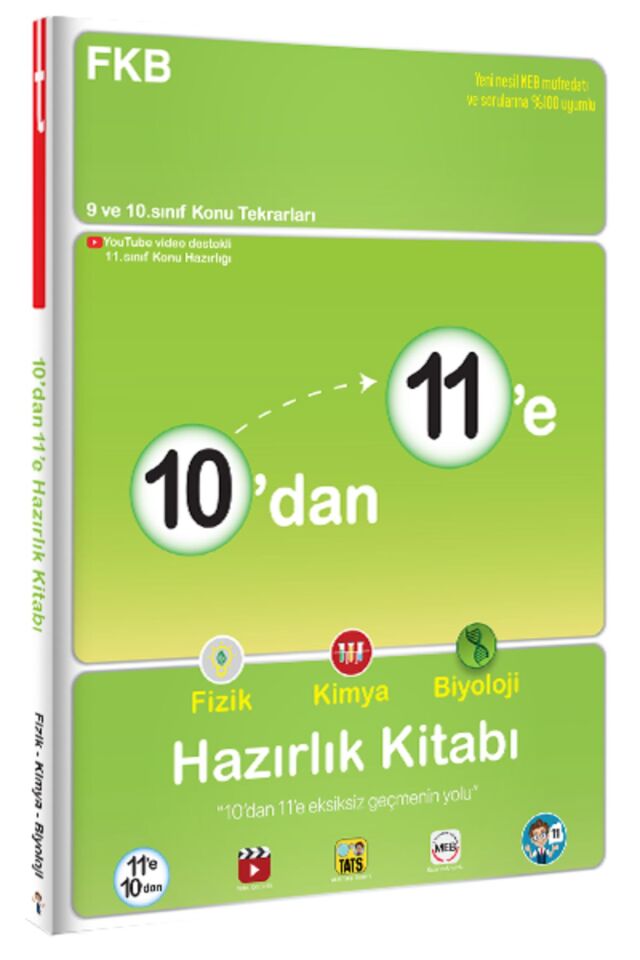 Tonguç 10 dan 11 e Fizik Kimya Biyoloji Hazırlık Kitabı Tonguç Akademi