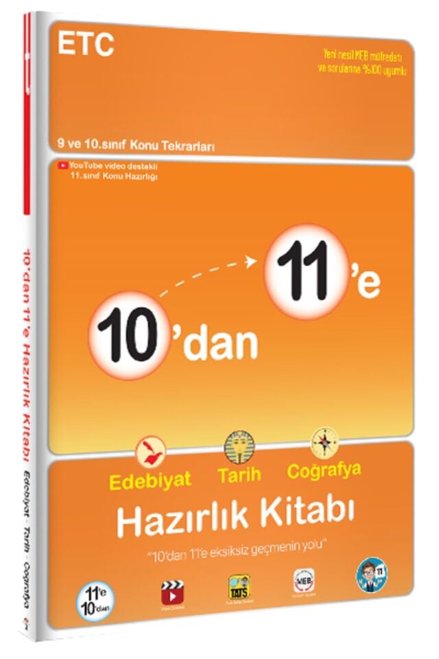 Tonguç 10 dan 11 e Edebiyat Tarih Coğrafya Hazırlık Kitabı Tonguç Akademi
