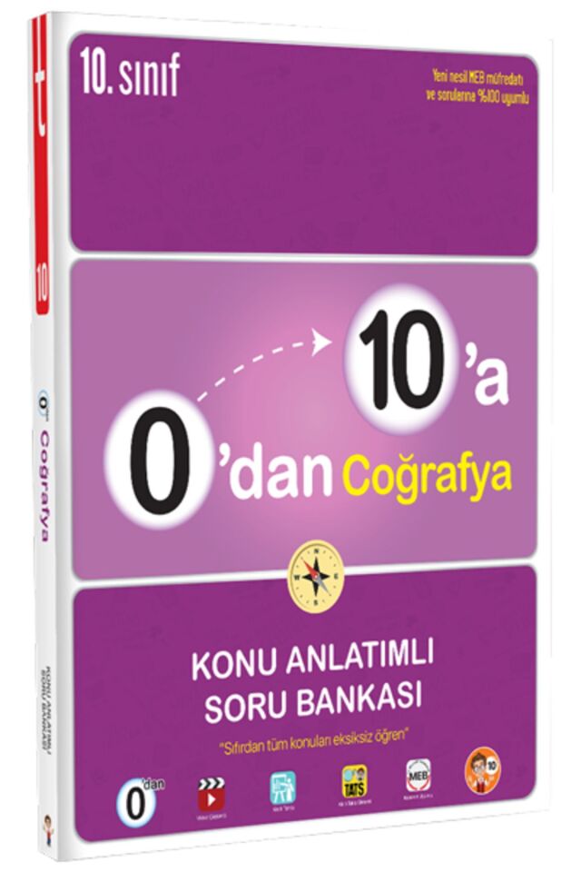 Tonguç 10. Sınıf 0 dan 10 a Coğrafya Konu Anlatımlı Soru Bankası Tonguç Akademi