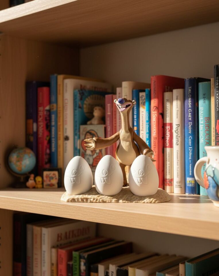 Buz Devri Sid ve Dinozor Yumurtaları - 15 cm Özel 3D Tasarım Figür