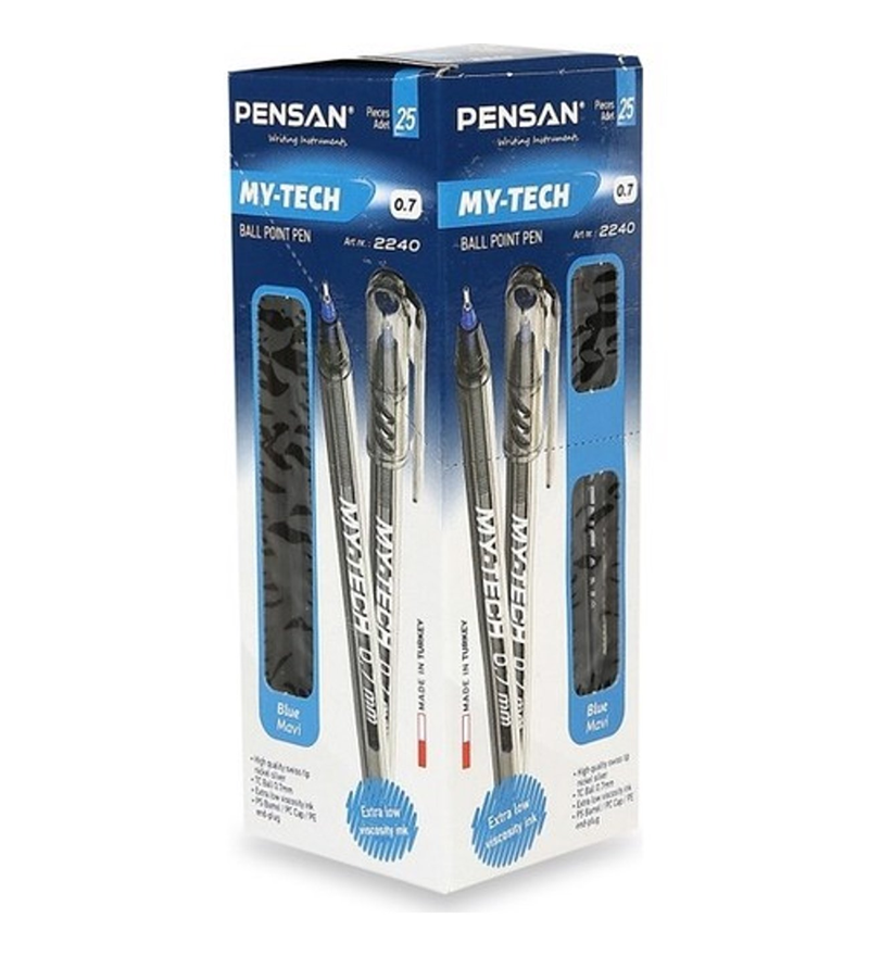 Pensan My-Tech Tükenmez Kalem Mavi 1 mm 25li