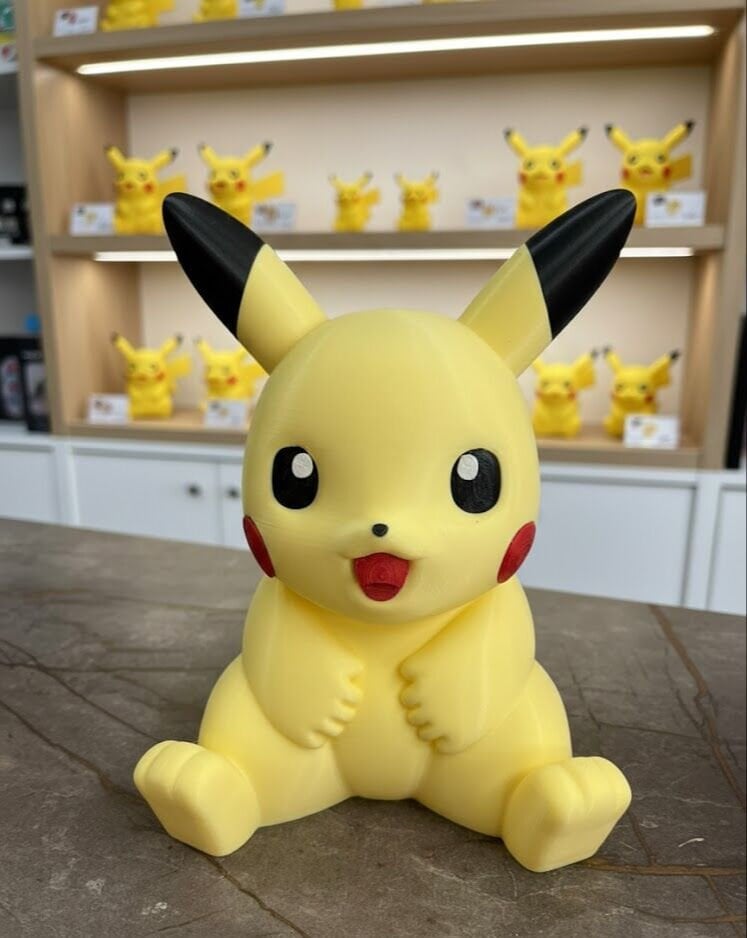 El Yapımı Pikachu Dekoratif Figür - 3D Baskı Sanatı