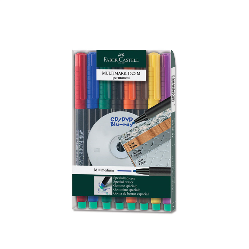 FABER CASTELL Permanent (M) 8li Takım