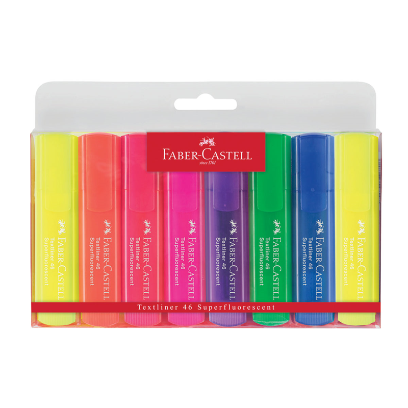 FABER CASTELL Şeffaf Gövde Fosforlu 8li