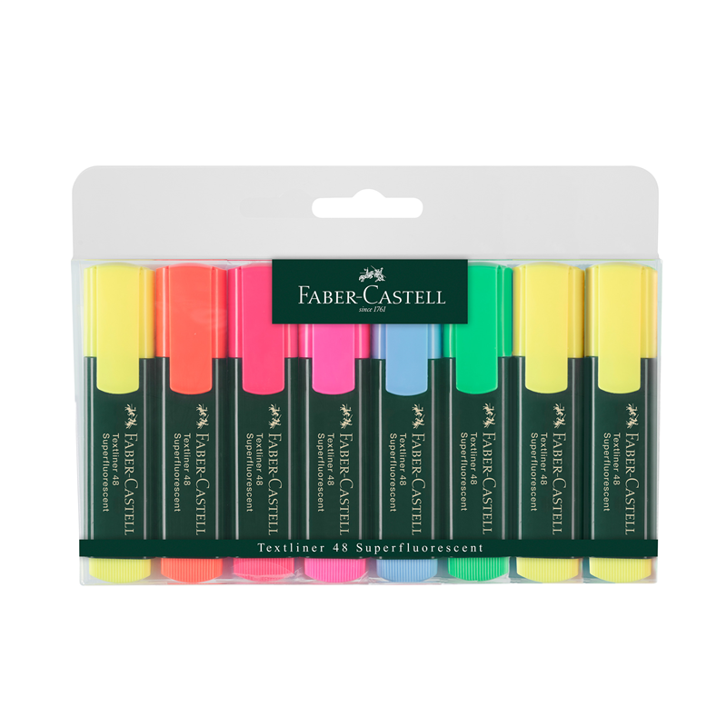 FABER CASTELL Yeşil Gövde Fosforlu 8li