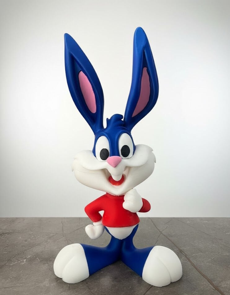 90'lar Tiny Toons Buster Bunny Dekoratif Figür - Canlı Renkler