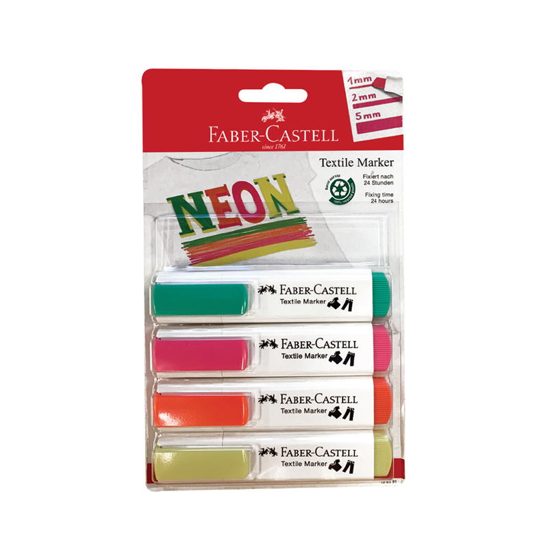 FABER CASTELL Tekstil Markörü Neon 4lü