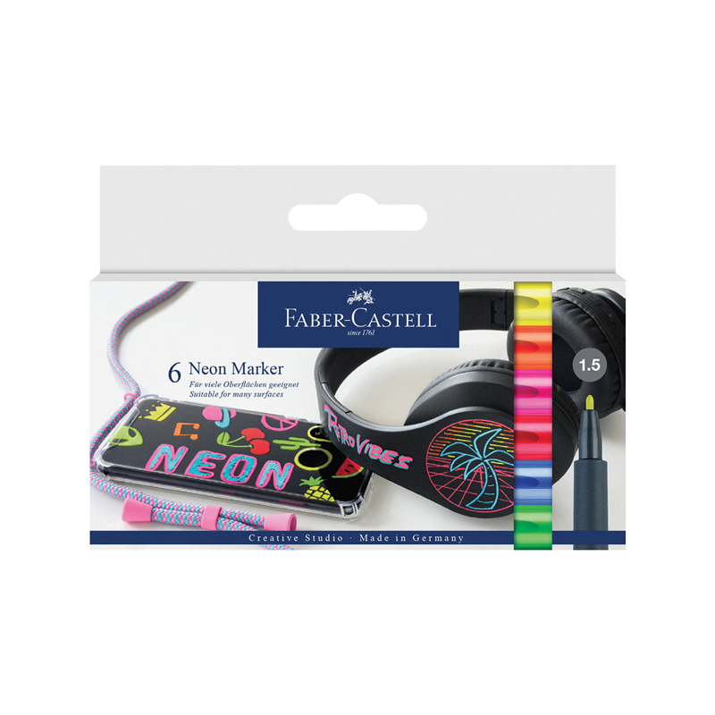 FABER CASTELL Neon Markör 6lı Set