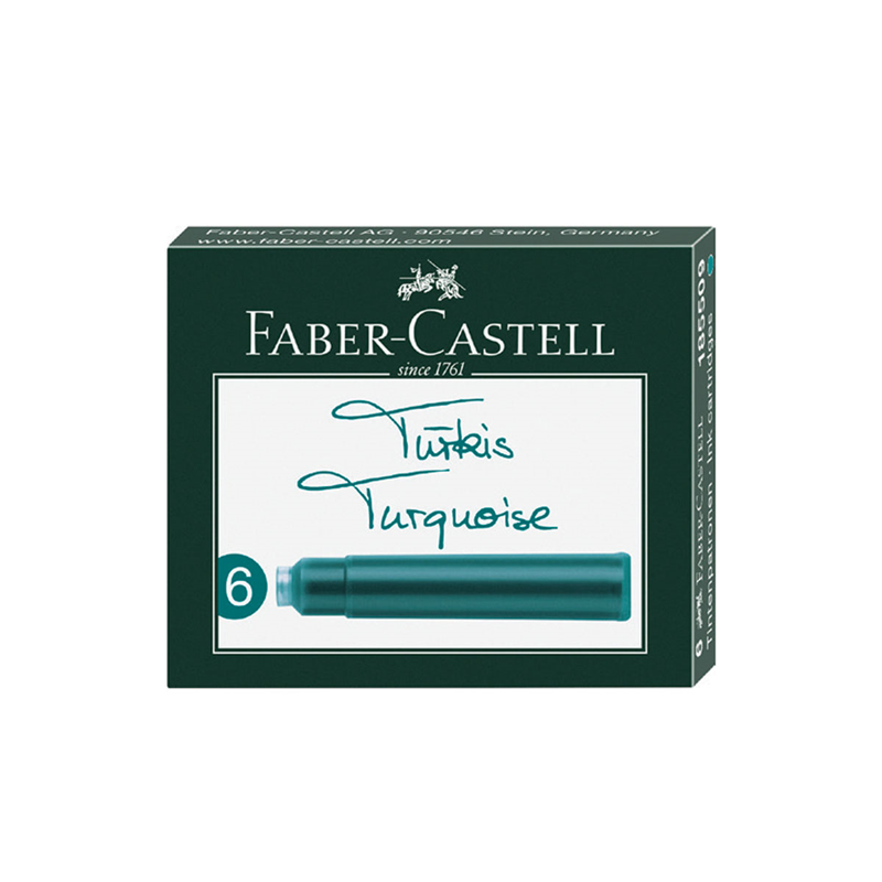 FABER CASTELL DK Kartuş, Turkuaz 6lı