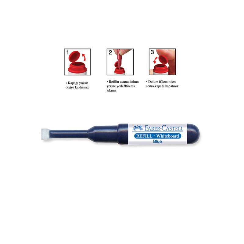 FABER CASTELL Beyaz Tahta Kalemi W20 Refili Mavi 10lu