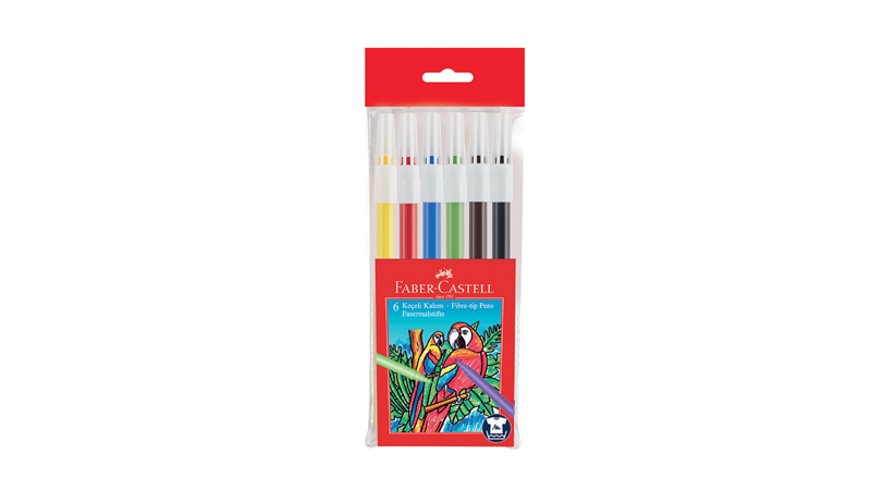 Faber Castell Keçeli Kalem 6 Renk Yıkanabilir