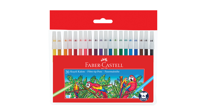 Faber Castell Keçeli Kalem 20 Renk Yıkanabilir