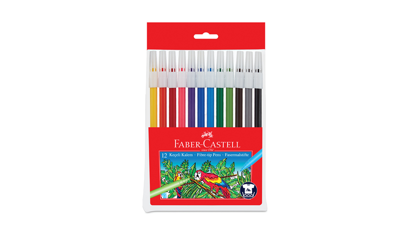 Faber Castell Keçeli Kalem 12 Renk Yıkanabilir