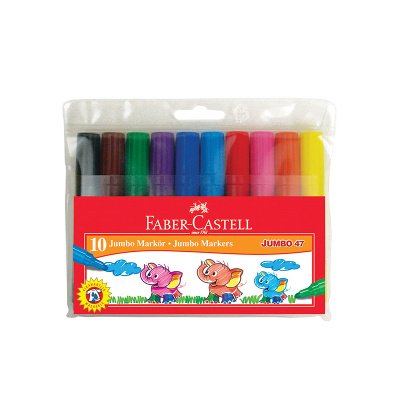 Faber Castell Jumbo 47 Markör 6lı Poşet