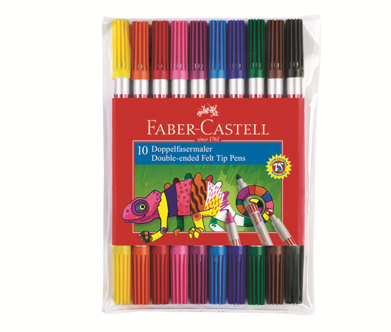 Faber Castell  Çift Taraflı Keçeli Kalem 10 Renk