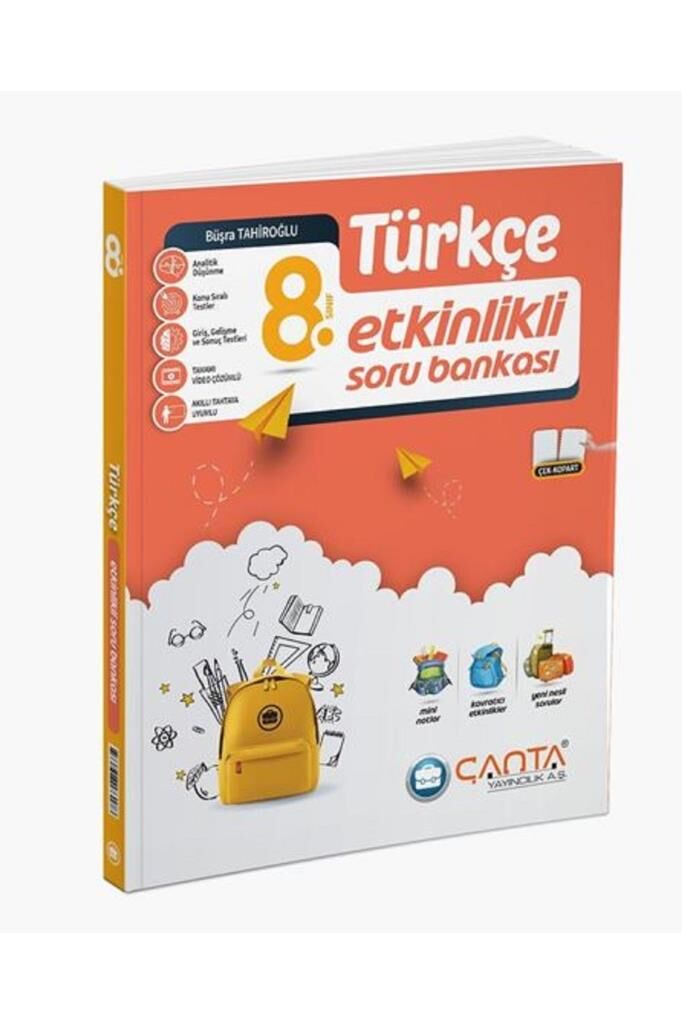 Çanta Yayınları 8.Sınıf Kazanım Etkinlikli Türkçe Soru Bankası 2024