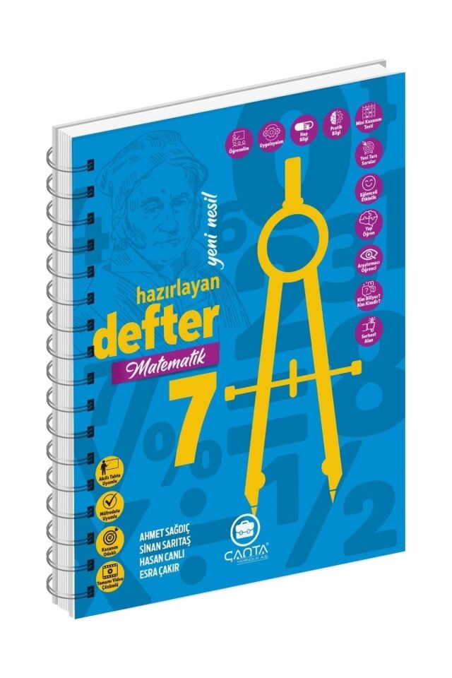 Çanta Yayınları 7 Sınıf Matematik Okula Yardımcı Hazırlayan Defter Akıllı