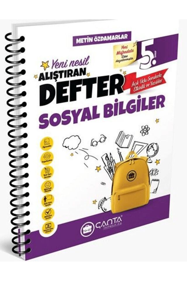 Çanta Yayınları 5. Sınıf Sosyal Bilgiler Okula Yardımcı Alıştıran Defter