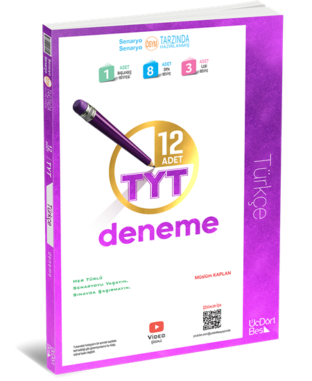 Üç Dört Beş TYT Türkçe 12'li Deneme - 2025