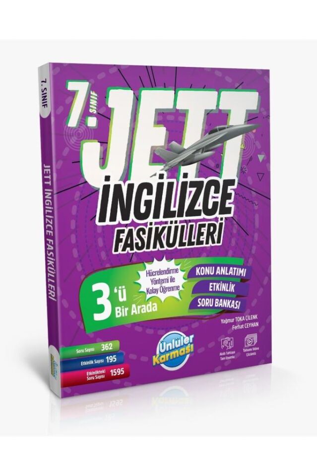 Ünlüler 7. Sınıf Ingilizce Jett Soru Fasikülleri Ünlüler Yayınları