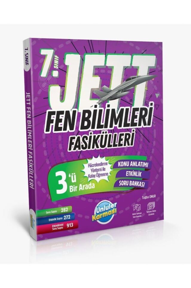 Ünlüler 7. Sınıf Fen Bilimleri Jett Soru Fasikülleri Ünlüler Yayınları