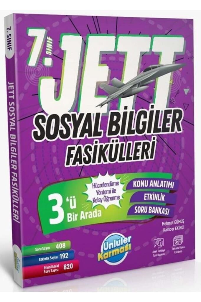 Ünlüler 7. Sınıf Sosyal Bilgiler Jett Soru Fasikülleri